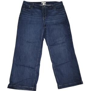 Lane Bryant Flex Magic Waist Band Mid-Rise Wide Leg Denim Jeans Womens Size 22